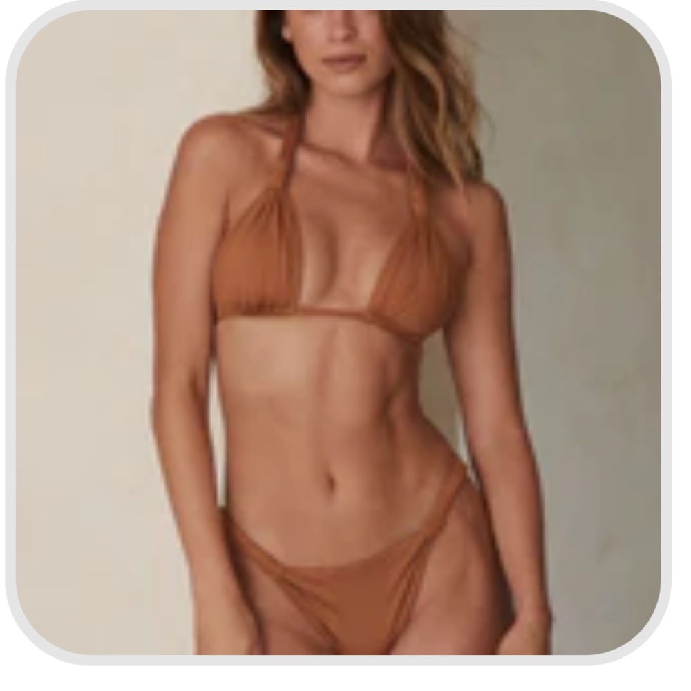 Monday Swimwear Tulum Bottom. Toffee. Size L. NWT